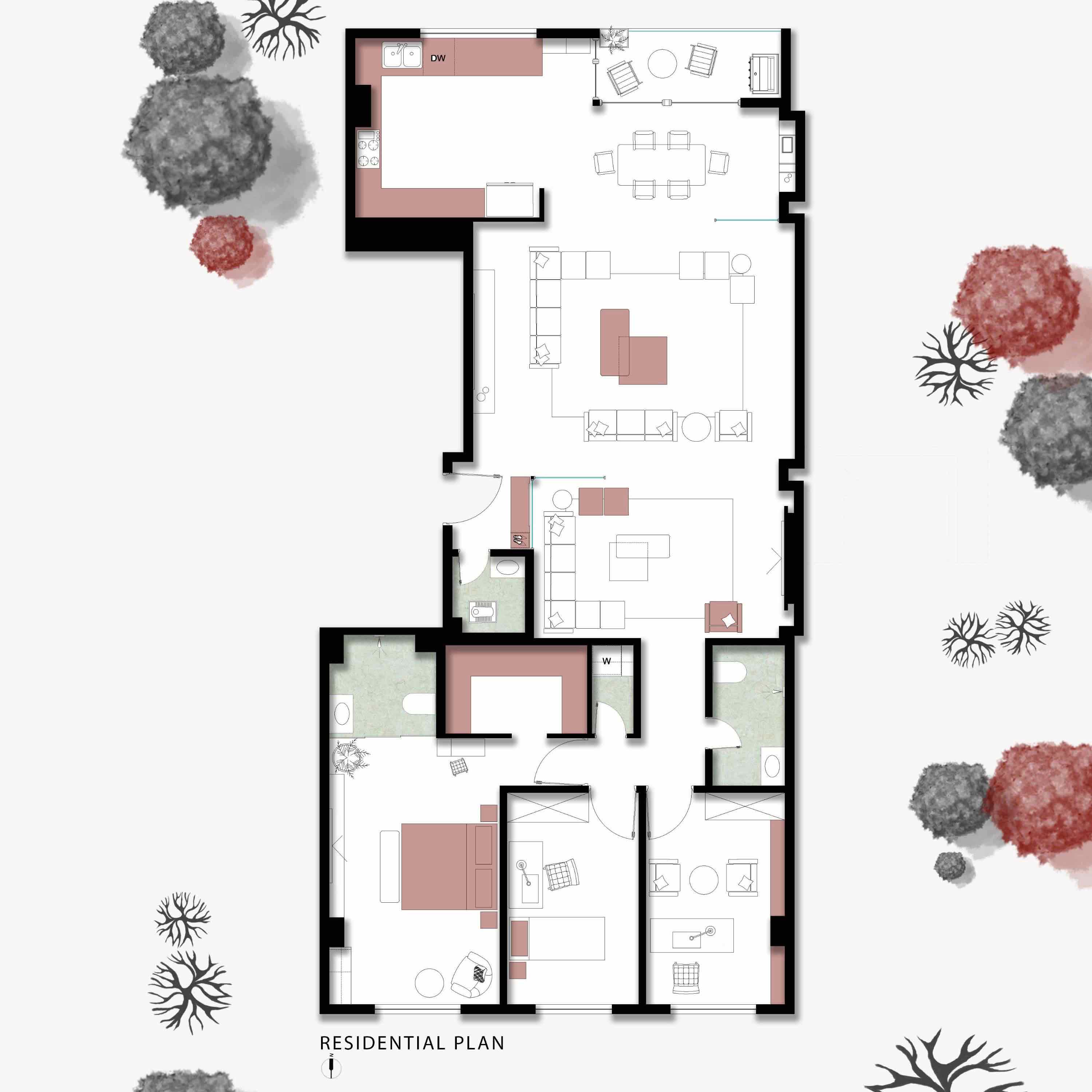 picture no. 1 ofBAHAR RESIDENTIAL project, designed by Hadis ArziFard & Shaghayegh Rahimi